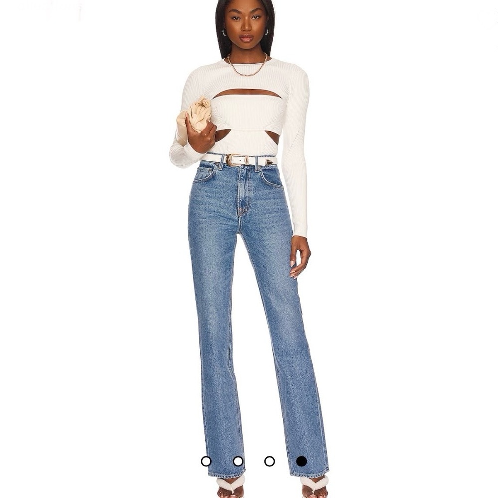 GRLFRND Melanie high-rise boot cut. In colour lovers Lane.